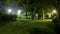 Park in Novi Sad by night