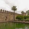 PArk with pool inside the walls of the Alcazar of Cordoba