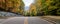 Park Road headed down from Granite Peak ski area in Rib Mountain State Park, Wausau, Wisconsin in October