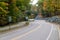 Park Road headed for Granite Peak ski area in Rib Mountain State Park, Wausau, Wisconsin in October