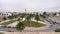 Park and road near avenue Trimeche in Monastir, Tunisia, aerial view