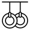 Park rope ring icon outline vector. Extreme sport