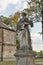 Park statue of St. Joseph church in Pidhirtsi, Ukraine.