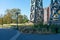 Park under the Williamsburg Bridge on the Lower East Side of New York City