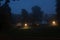 Park in Woluwe Saint Lambert at night