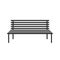 Park wooden bench icon on white in flat style