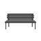 Park wooden bench icon on white in flat style