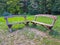 Park and wooden bench natural trees and forest