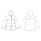 Parka jacket template clip art collection clothing