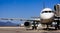 Parked aircraft on lijiang airport