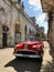 Parked american car in Havana Vieja - Old Havana
