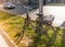 Parked bike in bright summer sunlight