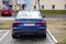 Parked blue Audi A4 car
