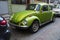 Parked Green Classic Beetle