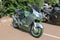 Parked large Metal Green Kawasaki ZX12R / Ninja ZX-12R 1200cc mo