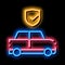 Parking Auto Confirmation neon glow icon illustration