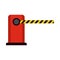 Parking barrier icon, flat style