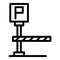 Parking barrier icon outline vector. Gate crossing