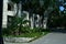 Parking for beach cars on Riviera Maya, a Mexican paradise famous