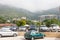 Parking in the center of Petrovac in Montenegro