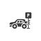 Parking crash vector icon