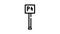 parking for electric cars black icon animation