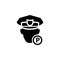 Parking enforcement officer silhouette icon