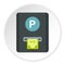 Parking fees icon, flat style