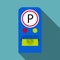 Parking fees icon, flat style