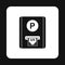 Parking fees icon, simple style