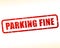 Parking fine red text stamp