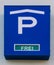 Parking Garage Sign German Language Free Spots Blue Detail Traffic