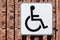 Parking Handicap Disabled Sign Closeup