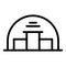 Parking hangar icon, outline style