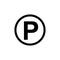 Parking icon vector illustration template design trendy