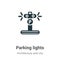 Parking lights vector icon on white background. Flat vector parking lights icon symbol sign from modern architecture and city