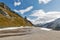 Parking lot and observation tower at the Grossglockner in Austria.