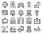 Parking lot related line icon set 3, vector illustration