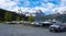 A parking lot for watercraft at a popular destination in alaska