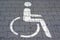 Parking marking for wheelchair users and other disabled persons