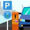 Parking meters.Parking lot with authorized parking machine.Self service parking pay.Wireless, contactless or cashless