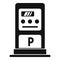 Parking payment kiosk icon, simple style