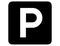 Parking Pedestrian Symbol Pictogram Inverted Version