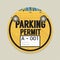 Parking Permit Card.