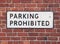 Parking prohibited sign