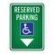 parking reserved for handicap signboard. Vector illustration decorative design