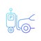 Parking robot gradient linear vector icon