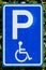 Parking sign for disable people