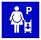 Parking sign reserved for expectant and new mothers