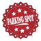 Parking spot grunge label, sticker